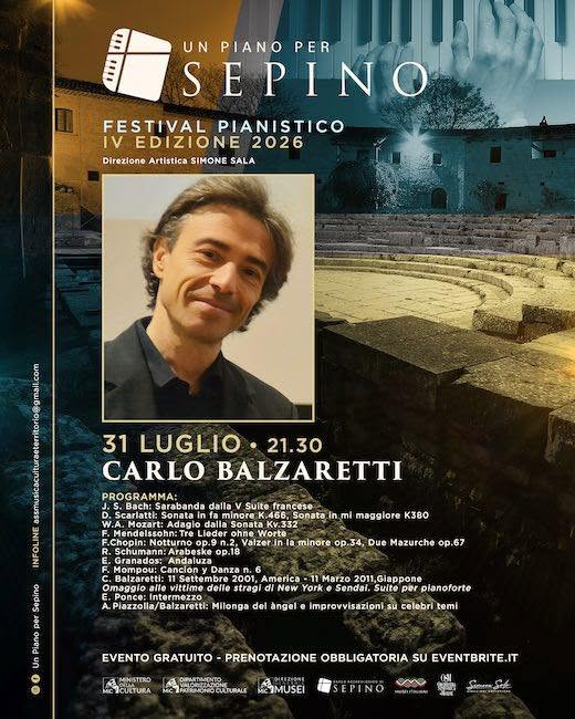 Locandina di Un Piano per Sepino - Festival Pianistico IV Edizione 2026