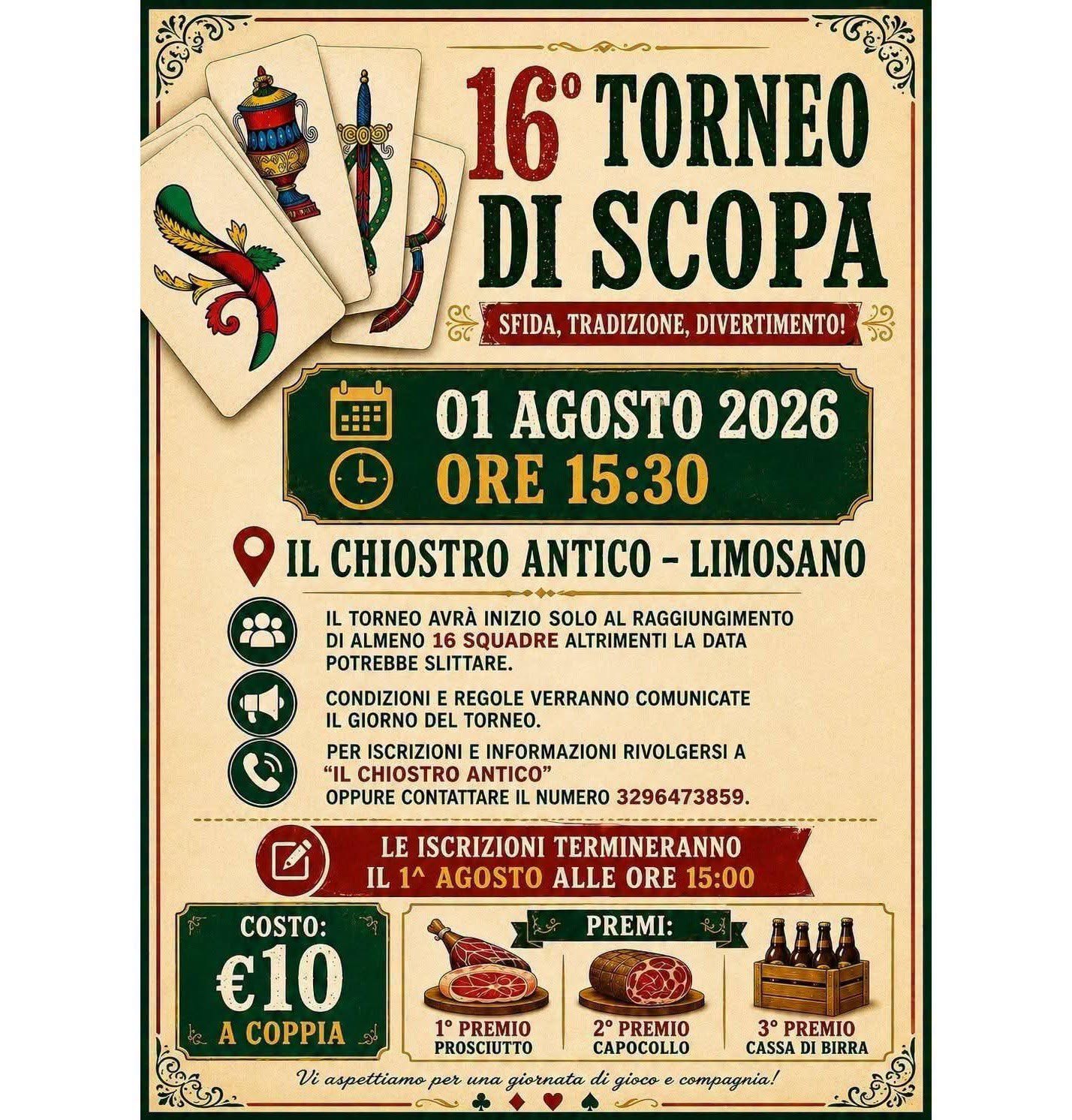 Locandina di 16° TORNEO DI SCOPA